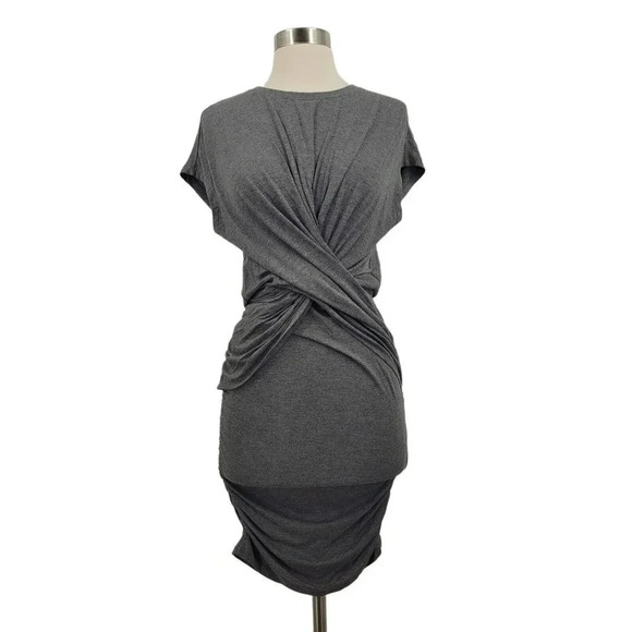 Frame Women's Shirred Muscle Dress in Gris Heather Size XS NWT $288 - Picture 1 of 11